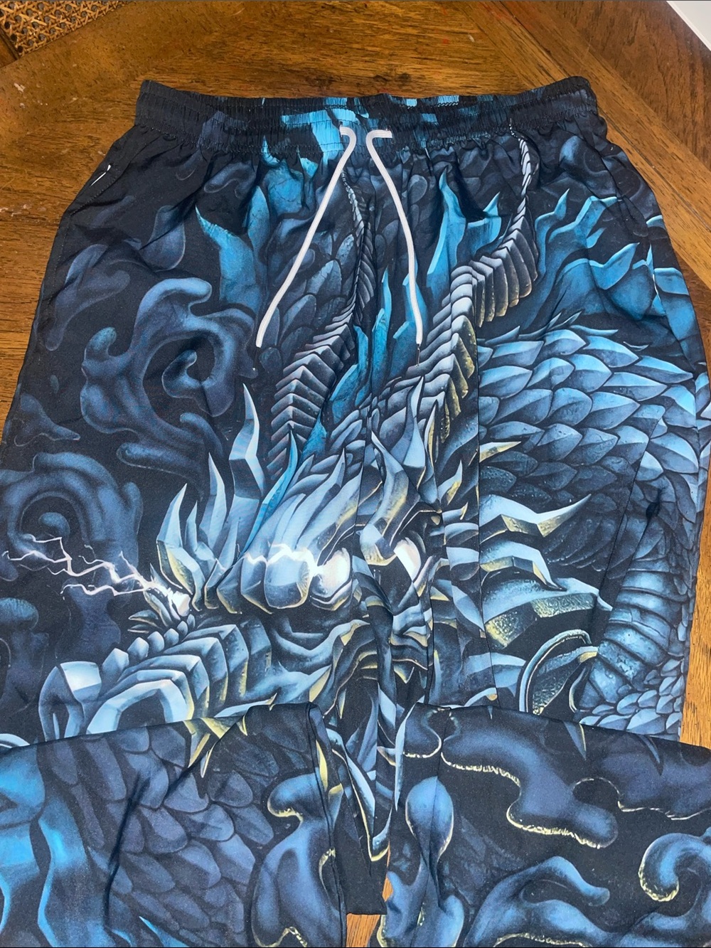 SHEIN Blue Dragon Graphic Kids Pajama Pants